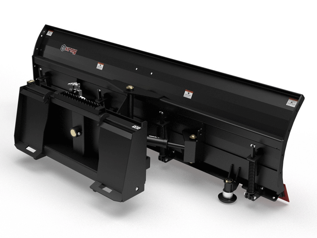Virnig V60 Trip Edge Angle Snow Blade for machines with skid steer loader mounting