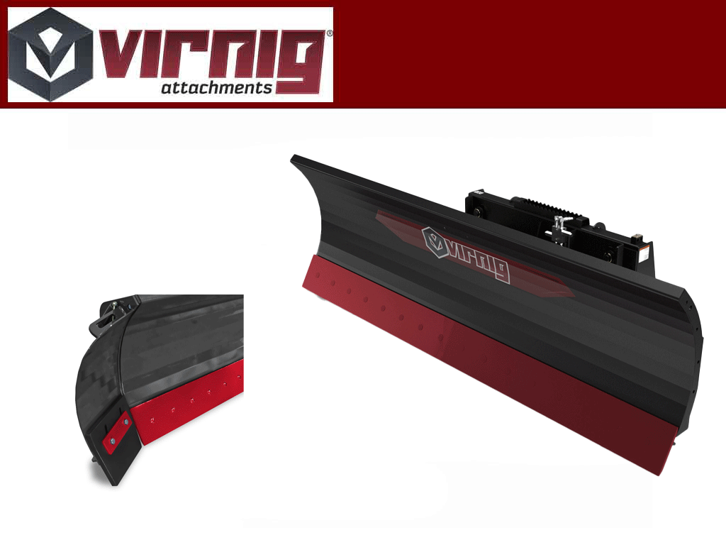 Virnig V60 Trip Edge Angle Snow Blade for machines with skid steer loader mounting