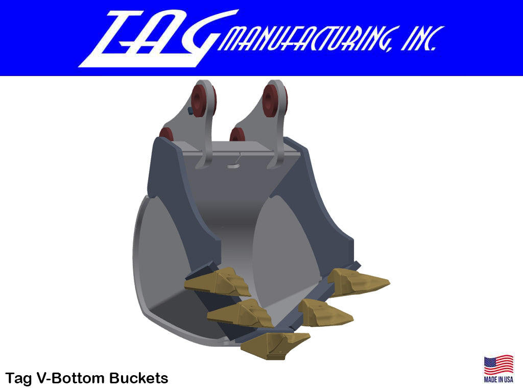 TAG V-Bottom Buckets for 140000 - 160000 lbs. Backhoes