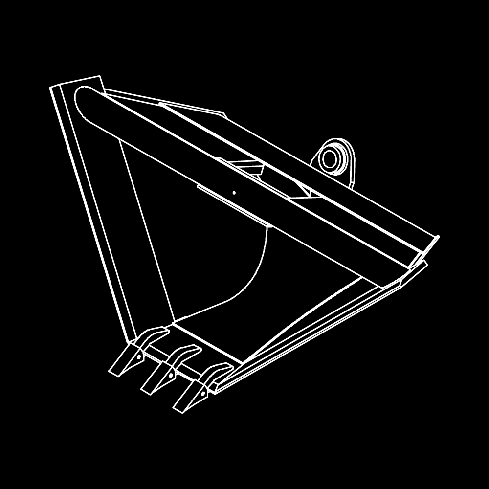 WAIN ROY "V" Ditching Bucket 12500-16000 lbs. Excavators