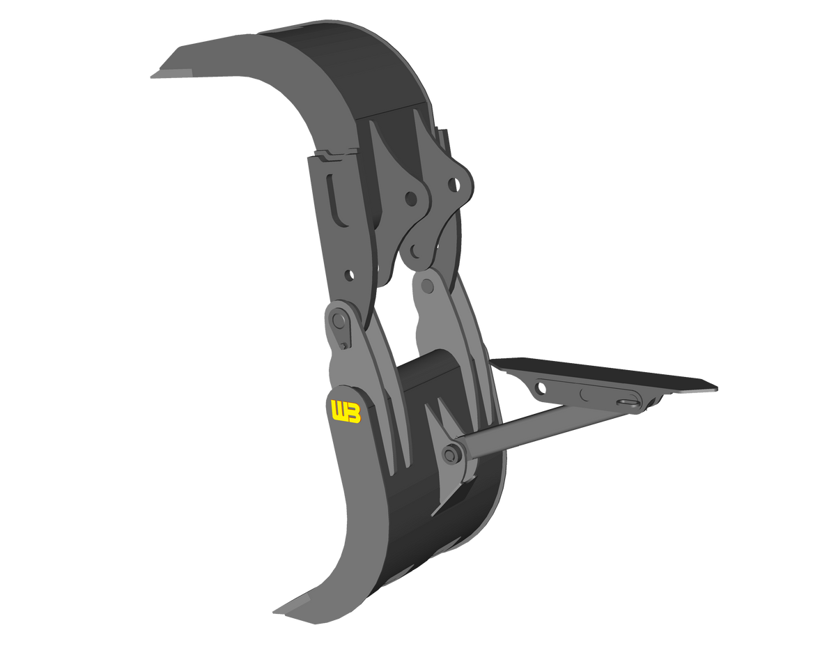 WERK-BRAU box style grapple for 24,000 -33,000 lbs Excavators (12MT)