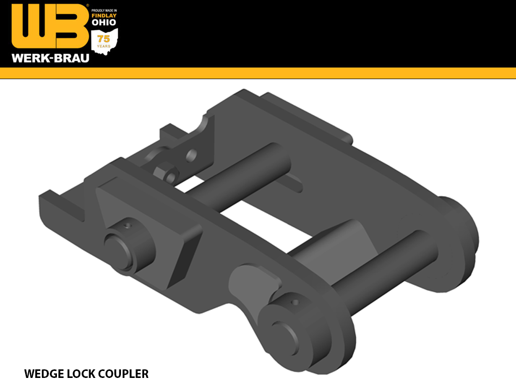 Werk-Brau Wedge Lock couplers for 2,100-7,500 lbs. Excavators (mini 76 & 1)