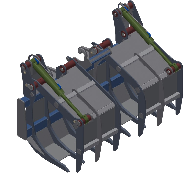 Cucharones de reciclaje de basura TAG para cargadores de ruedas