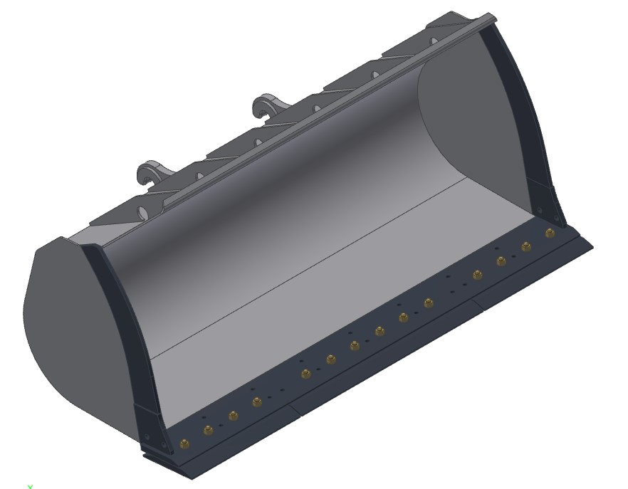 TAG Heavy Duty Straight Lip Rock Bucket for Wheel Loaders