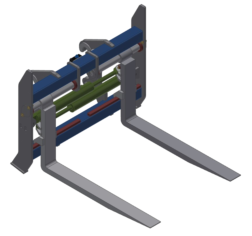TAG Hydraulic Adjustable Construction Forks for Class 600 Wheel Loaders