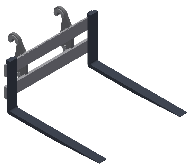 TAG ITA Style Pallet Forks for Wheel Loaders & Backhoes