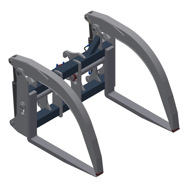 TAG Log & Lumber Forks with Double Independent Clamps for Class 200 Wheel Loaders