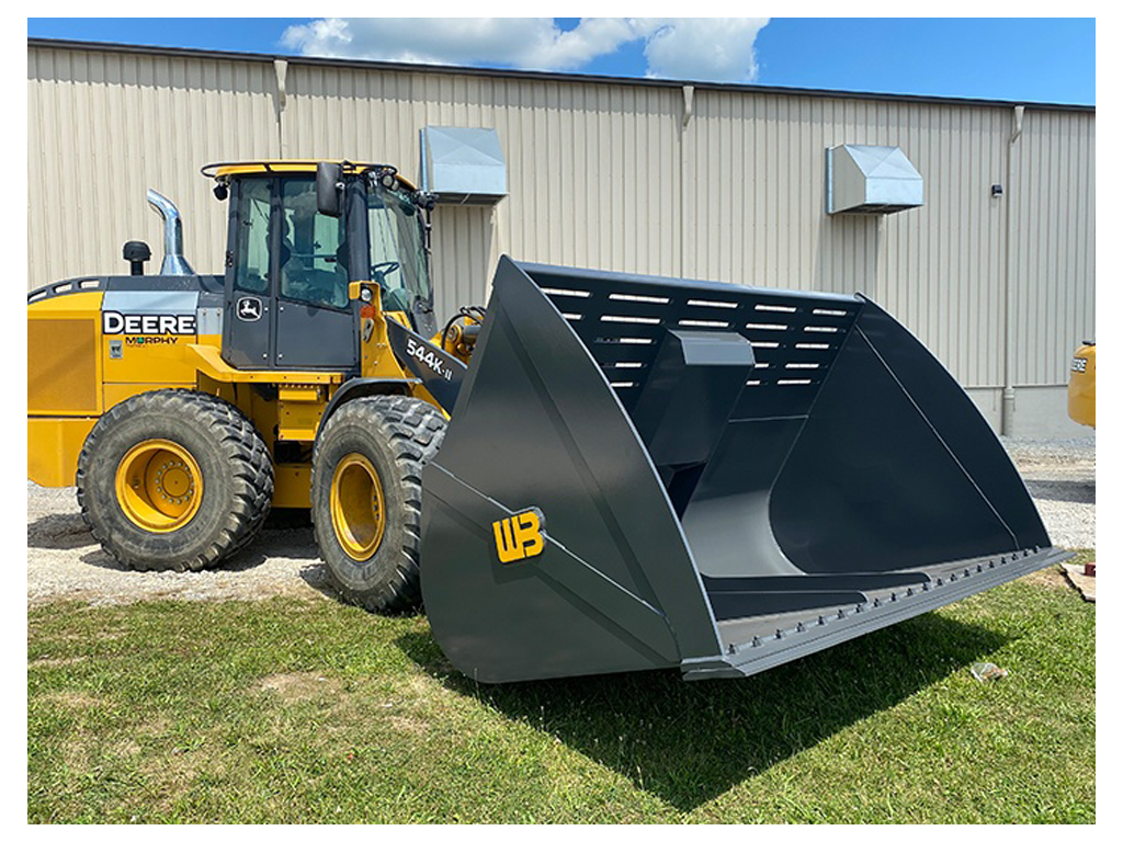 WERK-BRAU Light Material Wood Chip Loader buckets for Wheel loaders 30,000 - 33,000 lbs. (class 3.5)