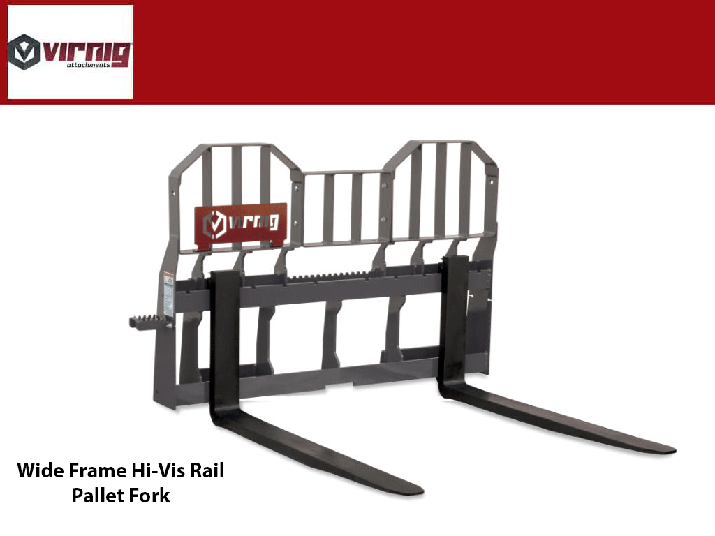 Virnig Wide Frame Hi-Vis Rail Pallet Fork (SSL)(CTL)