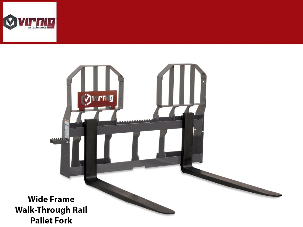 Virnig Wide Frame Walk-Through Rail Pallet Fork (SSL)(CTL)