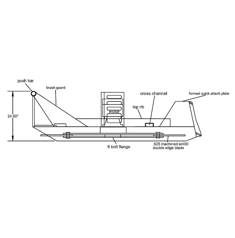 CID X-treme Duty Piston Motor Brush Cutter for Skid Steers