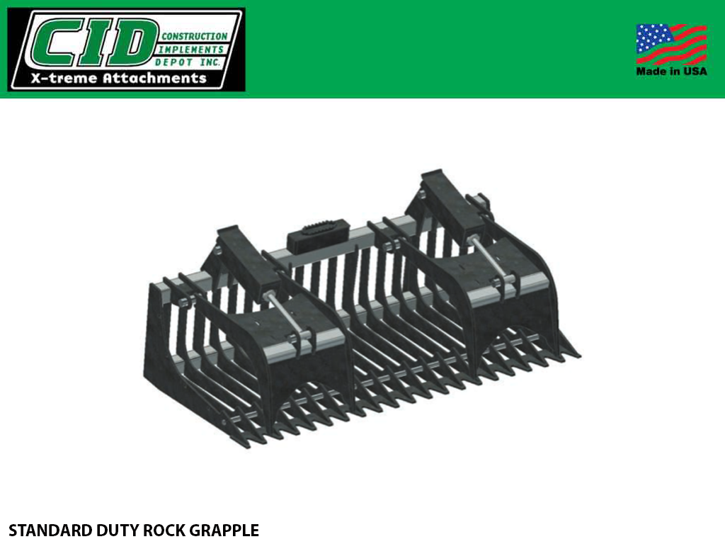 CID Standard Duty Rock Grapple for Skid Steers
