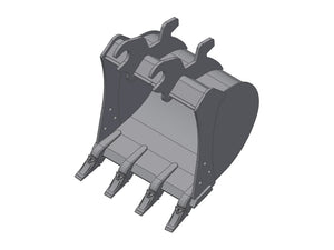 TAG WEDGE LOCK DIRT BUCKETS FOR JOHN DEERE AND HITACHI, 2500 LB TO 14000 LB EXCAVATORS