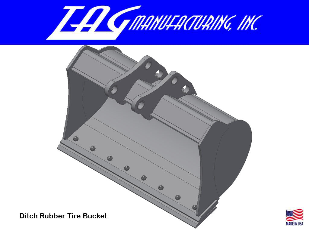 TAG rubber tire ditch buckets for Case machines