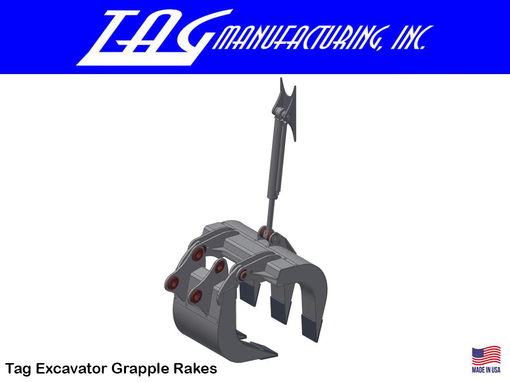 Tag Loader Rake TAG Excavator Grapple Rake