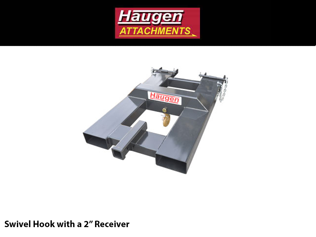 HAUGEN SWIVEL HOOKS WITH A 2 INCH RECEIVER FOR FORLIFTS