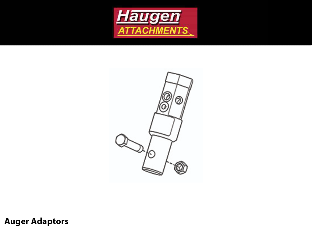 HAUGEN AUGER ADAPTORS FOR SKID STEERS
