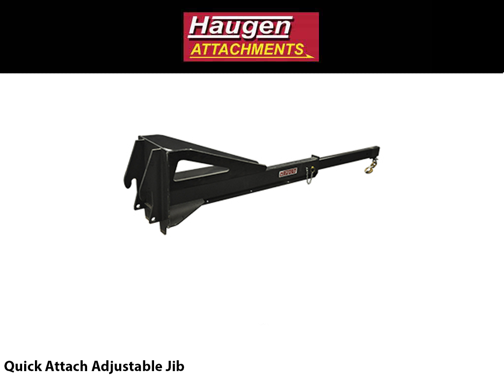 HAUGEN QUICK ATTACH ADJUSTABLE JIB FOR TELEHANDLERS