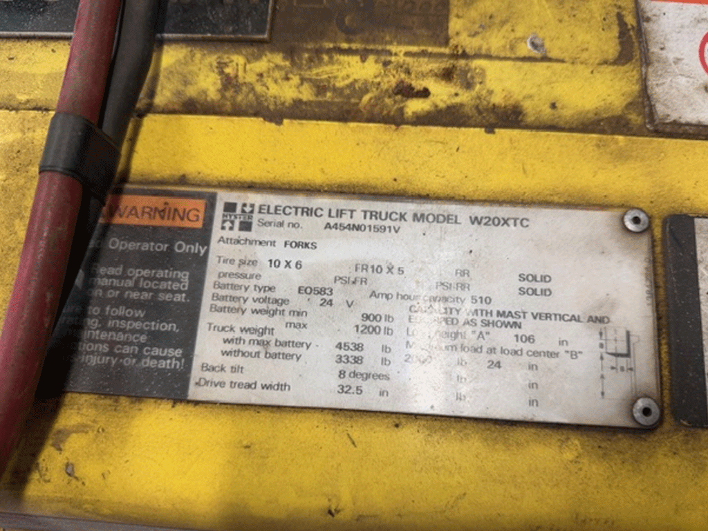 USED HYSTER W20XTC Pallet Truck