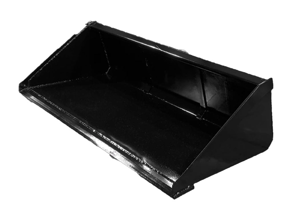 SPIDER Attachments Heavy duty low profile long bottom buckets for skid steer loaders