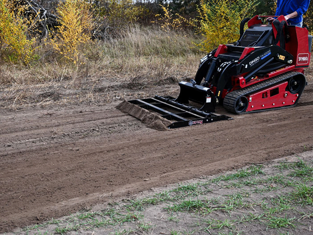VIRNIG V20 land leveler for mini skid steer