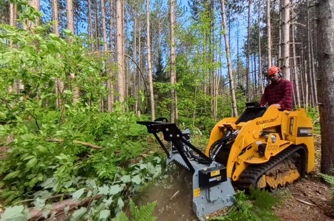 BaumaLight MS530M drum mulcher for Mini Loaders