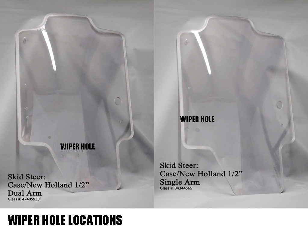 Spider Attachments NEW HOLLAND and CASE coated polycarbonate replacement windshields