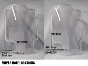 Spider Attachments NEW HOLLAND and CASE coated polycarbonate replacement windshields