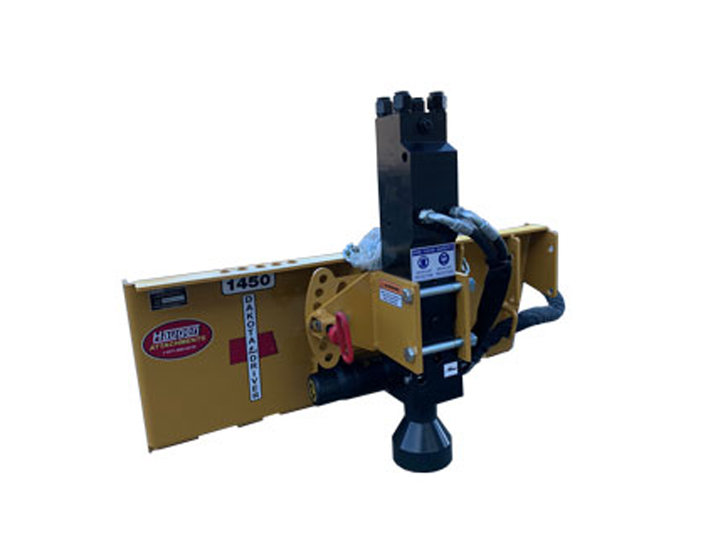 HAUGEN POST DRIVERS FOR SKID-STEERS (MANUAL ROTATION)