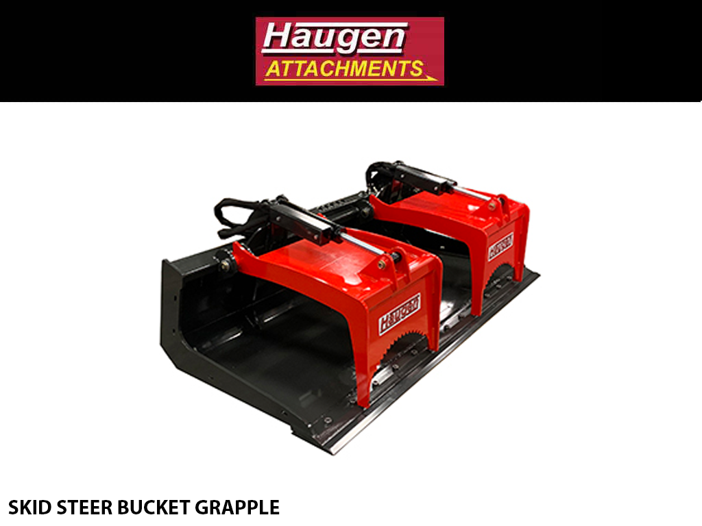 HAUGEN GRAPPLE BUCKETS FOR SKID STEERS
