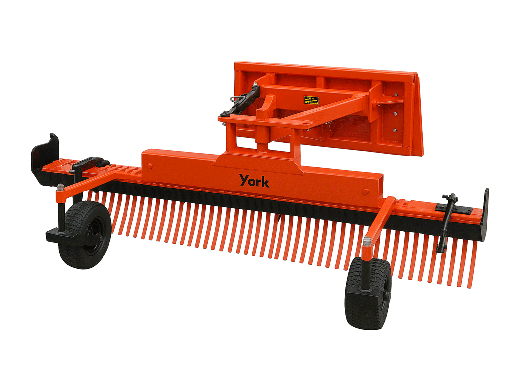 YORK SSF Heavy Duty skid steer rake attachment