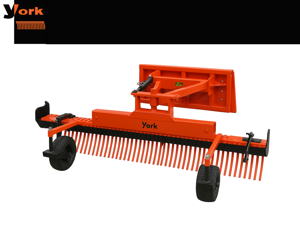 YORK SSF Heavy Duty skid steer rake attachment