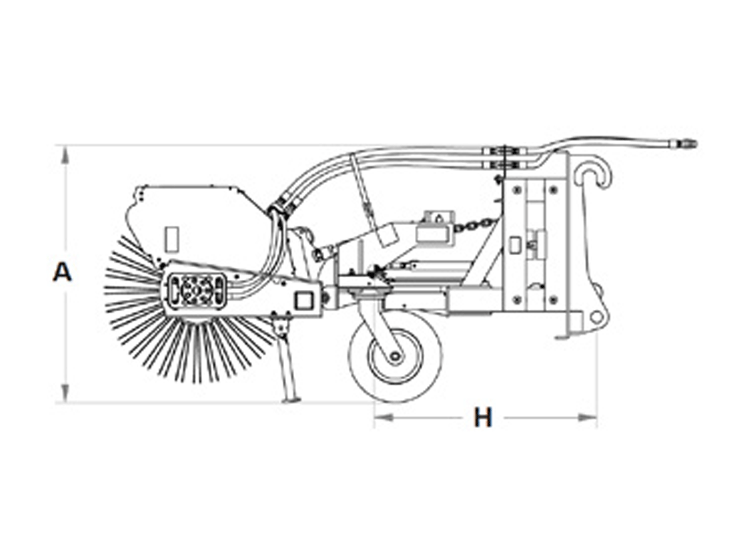 PALADIN / SWEEPSTER Backhoe Loader Angle Sweeper