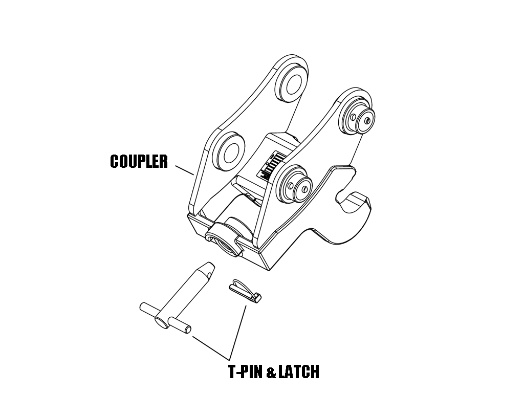 PALADIN / CP T-PINS for quick hitch couplers