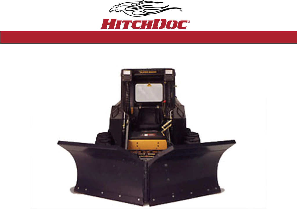 HITCH-DOC Heavy Duty V-Blade for skid steer loader
