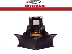 HITCH-DOC Heavy Duty V-Blade for skid steer loader