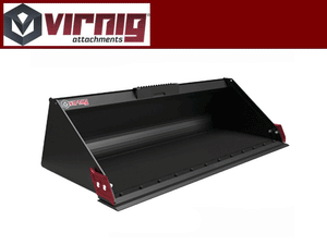 Virnig V50 Low Profile smooth edge and tooth Dirt Buckets for skid steer loaders