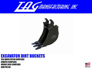 TAG 8000 - 12000 lbs dirt style excavator buckets