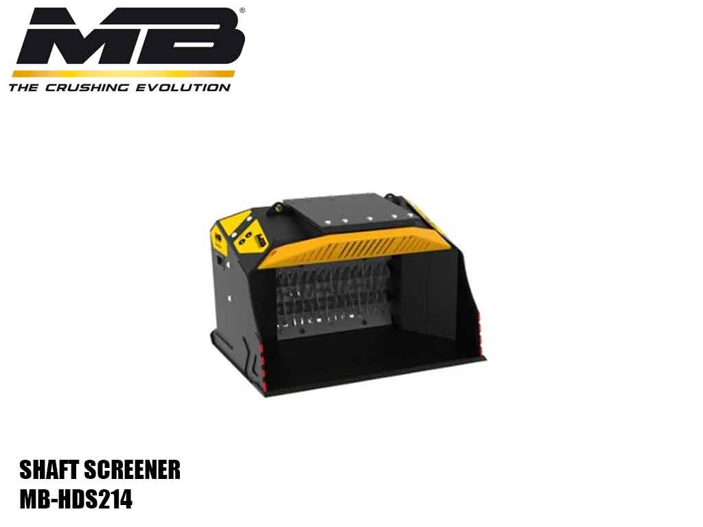 Cuchara de criba de eje MB HDS214 para montaje en minicargadora