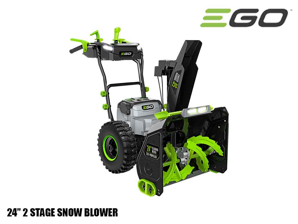 Soplador de nieve autopropulsado de 2 etapas EGO Power plus de 24" con potencia máxima