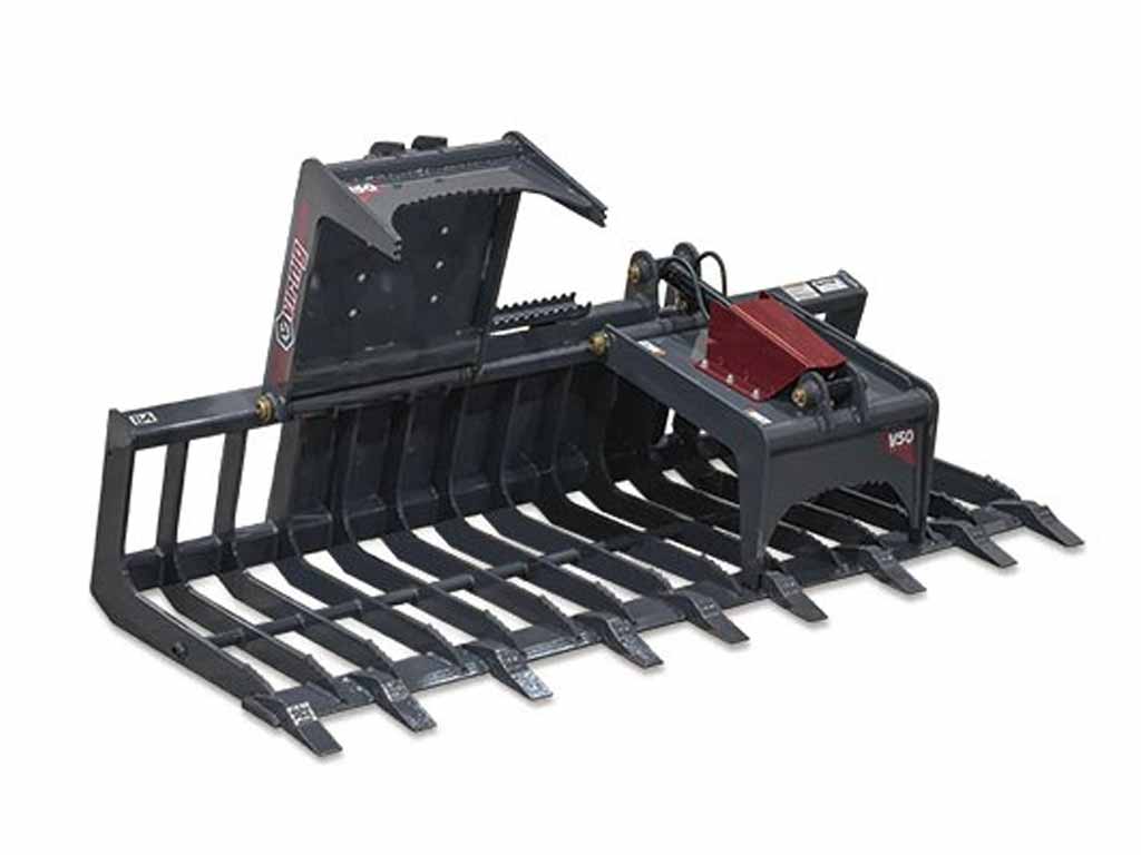 Virnig skeleton tooth grapple for skid steer loader