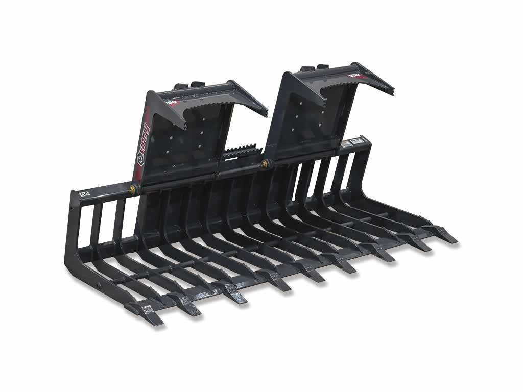 Virnig skeleton tooth grapple for skid steer loader