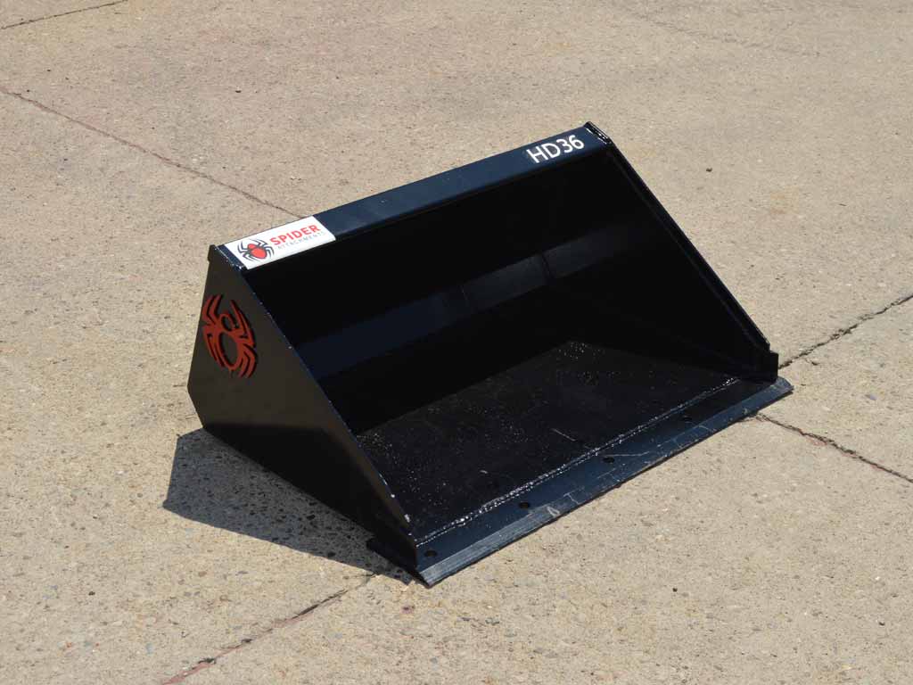 Cucharones de perfil bajo para minicargadora de servicio pesado SPIDER