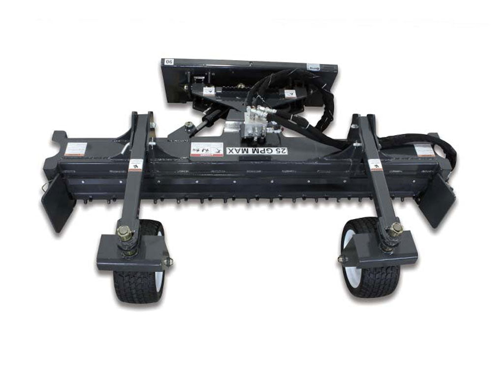 Virnig Power Rake for skid steer loaders