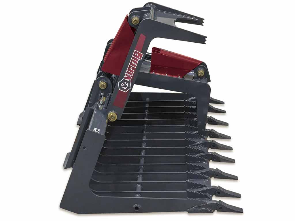 Virnig skeleton tooth grapple for skid steer loader
