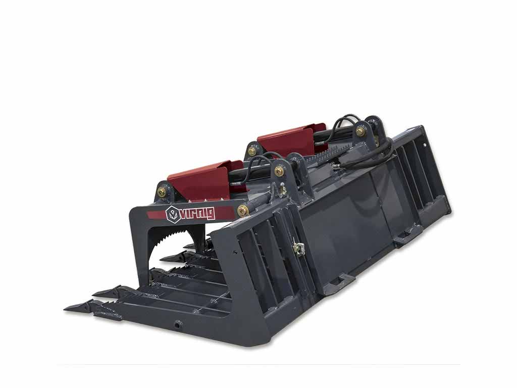 Virnig skeleton tooth grapple for skid steer loader