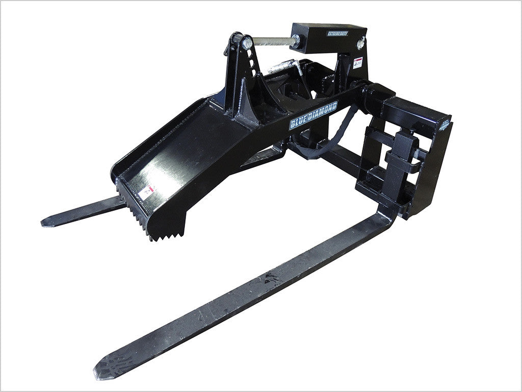 BLUE DIAMOND MAT GRAPPLE FORK FOR SKID STEER, W/ 60" TINES