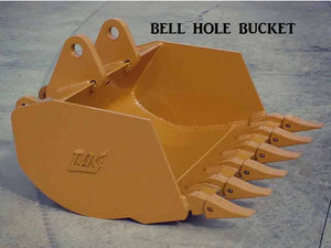 TAG quick coupler Bellhole / Grave Buckets with 1.25" T-pin for 2,500 - 6,000 lbs. excavators