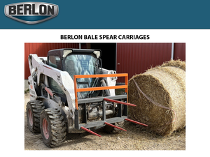 Bale Spear Carriages with Tines - Skid Steer & Tractor - Berlon