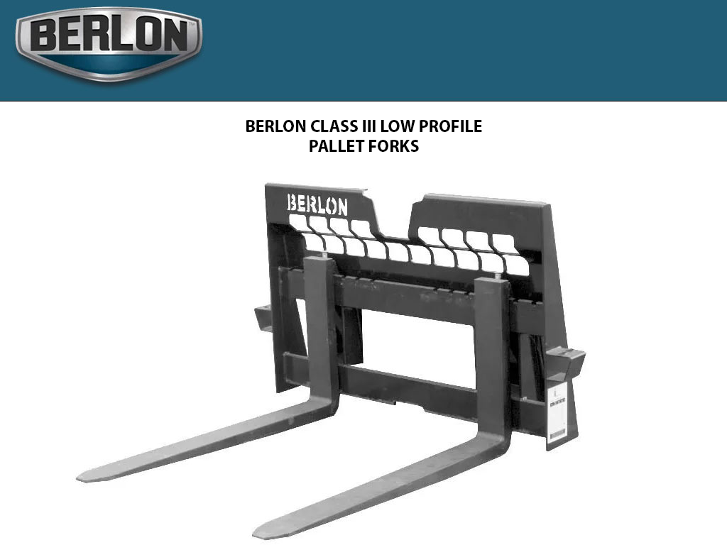 BERLON Class III Low Profile Pallet Forks